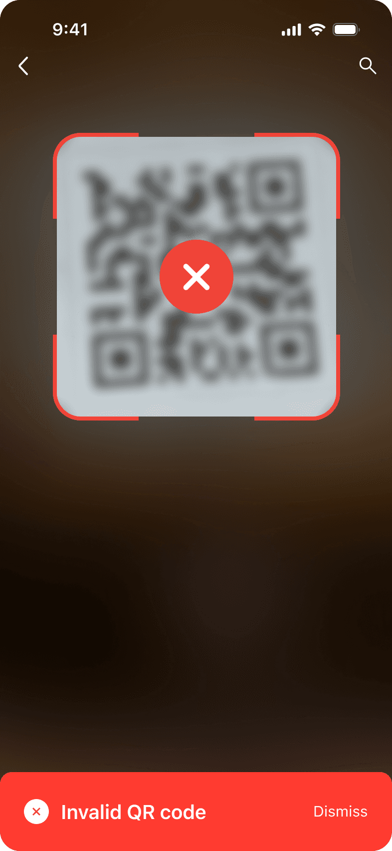 Check-in screen themed with an event's own branding